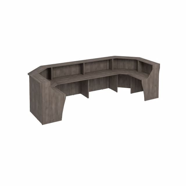 Стойка ресепшен П-образная Юнитекс КОМФОРТ К.9235 ШТ дуб шамони темный