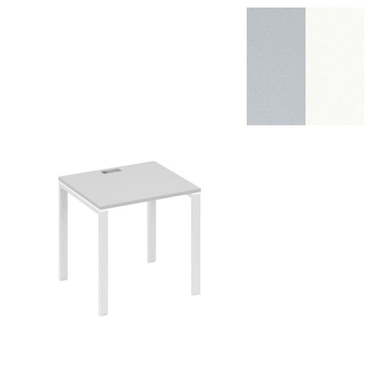 Стол письменный Юнитекс А4 на металлокаркасе UNO А4 Б1 011 СЕ (80x70x75) серый/металлокаркас белый