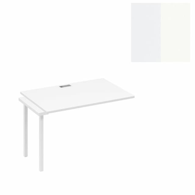 Секция стола 120 Юнитекс А4 на металлокаркасе QUATTRO А4 Б4 023-1 БП (120x80x75) белый премиум/металлокаркас белый