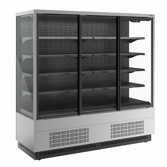 Витрина холодильная Carboma FC20-07 VV 1,9-1 сталь нержавеющая (0430) Cube 2 STANDARD фронт X1