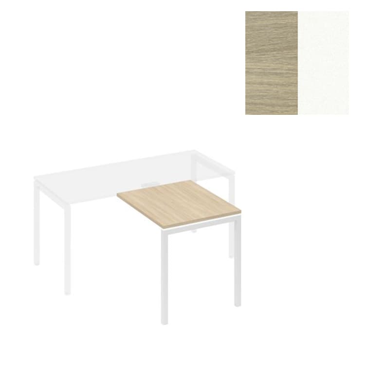Брифинг-приставка Юнитекс А4 на металлокаркасе DUE А4 Б2 073 ДК (80x70x75) дуб скандинавский/металлокаркас белый