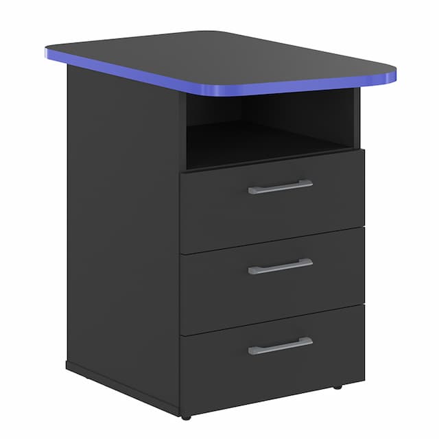 Тумба приставная Skyland SKLC-3D.1A антрацит/дельфт (синий) 467х735х681 SKILLL