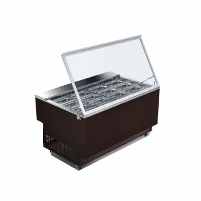 Витрина Glacier «Берта» салатница со стеклом 1500x950x1280/16 гастроемкостей