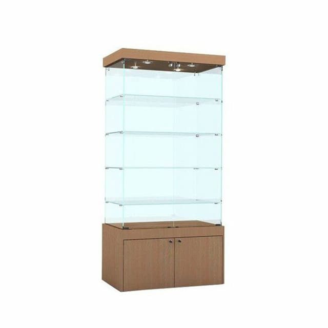 Витрина Cryspi LB V (L 900VN, 943x536x1971, остекленная с накопителем, ЛДСП)