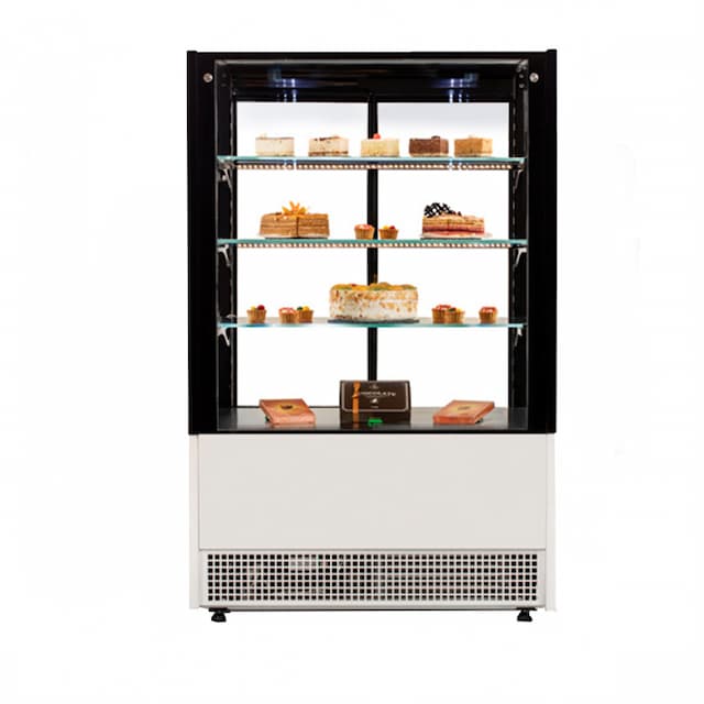 Витрина кондитерская Cryspi ВПВ 0,39-1,85 (Elegia Quad К 1250 Д) (Структ муар9010верх мат9005)