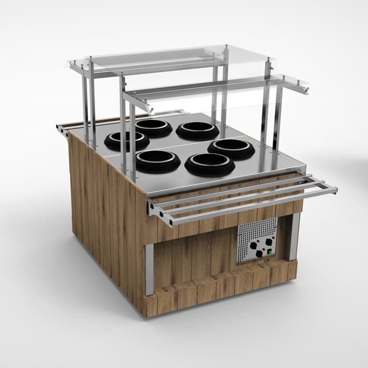 Мармит первых блюд длиной 1105 мм сдвоенного шведского стола Челябторгтехника RМ42АD2